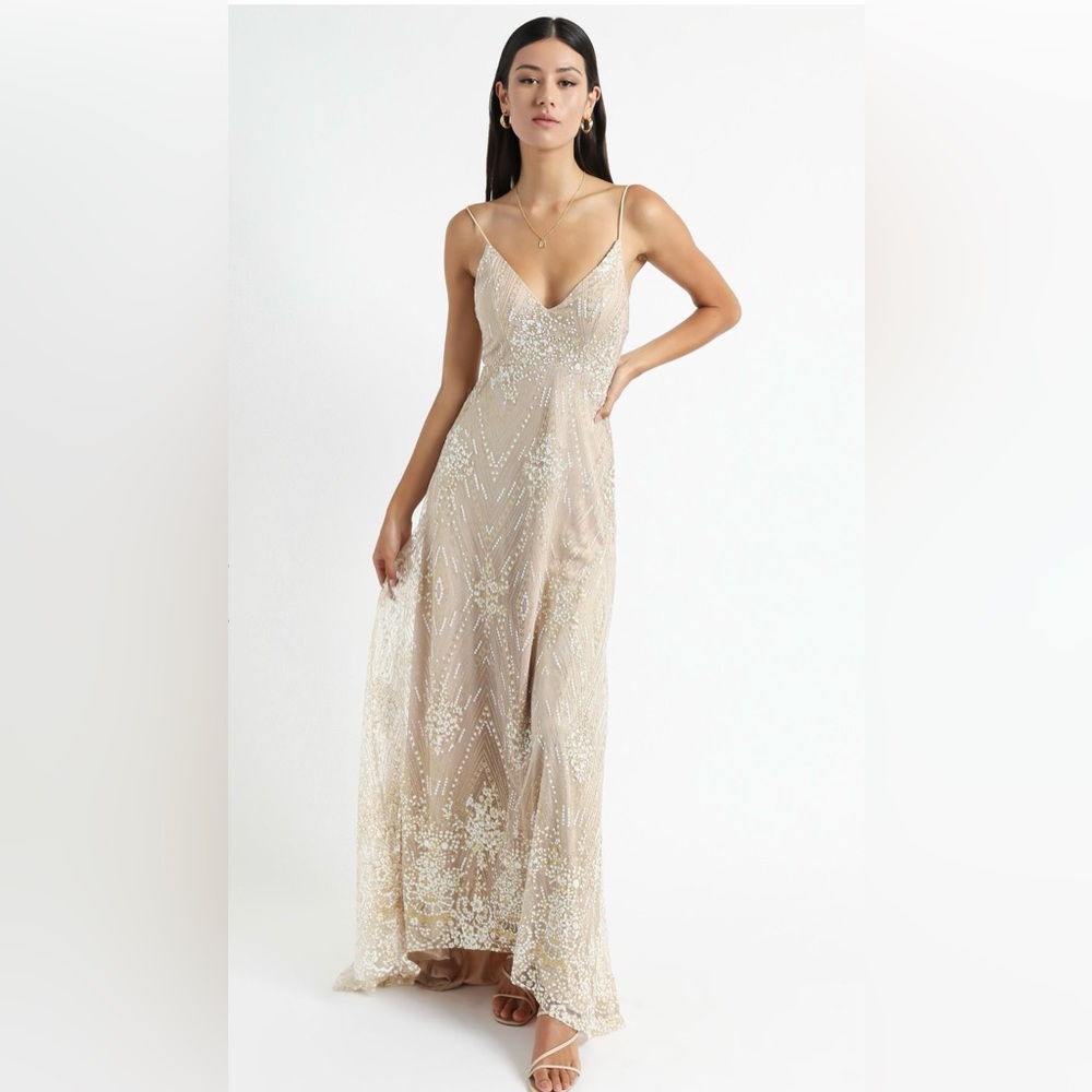 Called Out Dress in Rose Gold Sparkle SHOWPO - Never worn with tags
